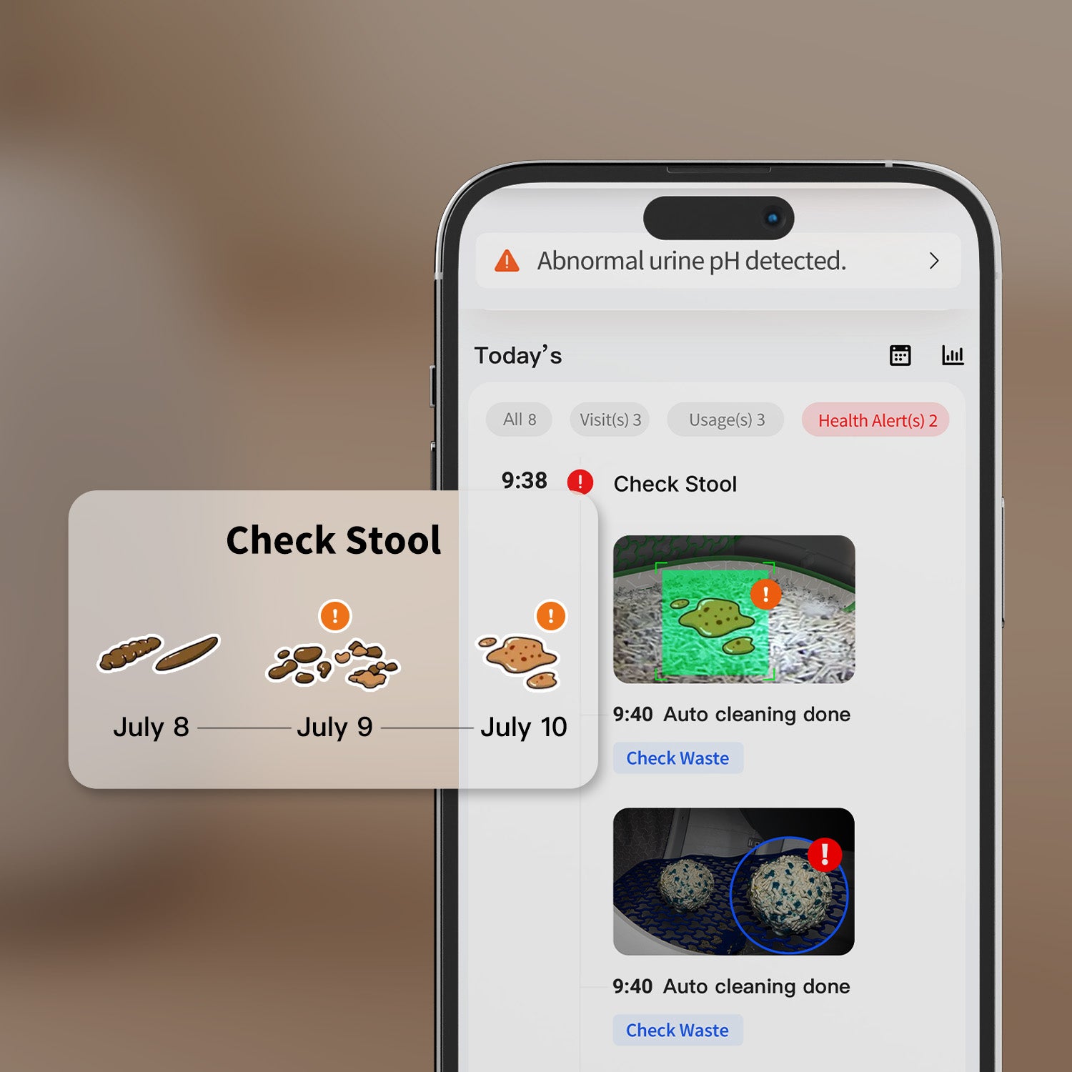 PUROBOT MAX PRO 2 stool monitoring for vet health tracking