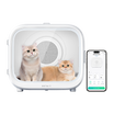 AirSalon Max Pet Dryer Box with smart app control, allowing pet owners to monitor box usage via mobile app