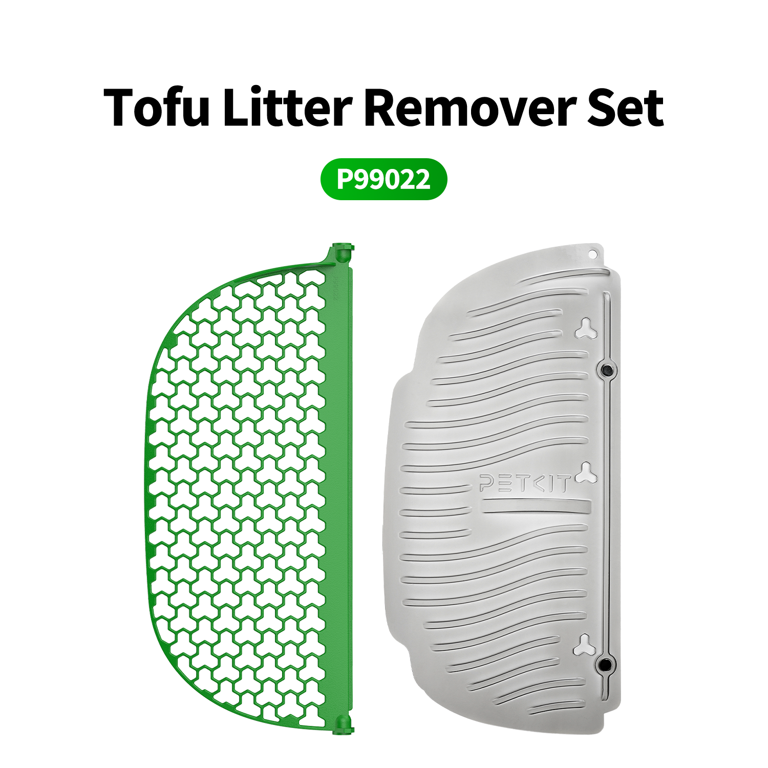 Magnetic Tofu Cat Litter Remover Set P99022 product display showing remover and sifter components